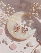 Load image into Gallery viewer, Butterfly Fairy Huggies Earrings - Rosegold Color