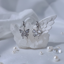 Load image into Gallery viewer, Mystique Butterfly Huggies Earrings