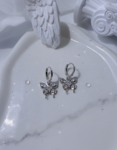 Load image into Gallery viewer, Mystique Butterfly Huggies Earrings
