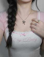 Load image into Gallery viewer, [I-DLE Minnie Necklace] Ballet Ribbon Necklace (Stainless Steel)
