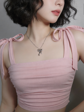 Load image into Gallery viewer, [I-DLE Minnie Necklace] Ballet Ribbon Necklace (Stainless Steel)