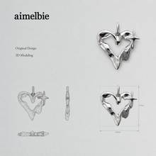 Load image into Gallery viewer, [IDLE Shuhua Necklace] Melting Metallic Heart Choker Necklace - Silver Color
