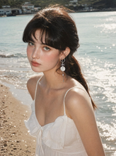 Load image into Gallery viewer, White Shell Ribbon Princess Earrings