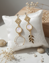 Load image into Gallery viewer, The Ancient White Planet Earrings