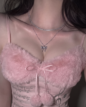 Load image into Gallery viewer, [NMIXX Jiwoo Necklace] Melting Ribbon Rhinestone Chain Choker Layered Necklace