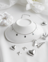 Load image into Gallery viewer, [Aespa Karina Necklace] Little Stars Choker Necklace - Silver
