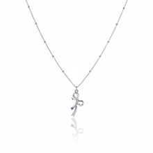 Load image into Gallery viewer, [BABYMONSTER Rora Necklace] Serene Ribbon Necklace - Silver Color