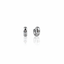 Load image into Gallery viewer, Tarot Star Huggies Earrings - Simple Ring Version (Silver Color)