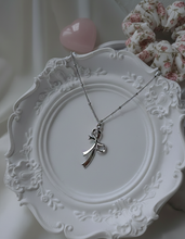 Load image into Gallery viewer, [BABYMONSTER Rora Necklace] Serene Ribbon Necklace - Silver Color