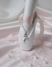 Load image into Gallery viewer, [BABYMONSTER Rora Necklace] Serene Ribbon Necklace - Silver Color