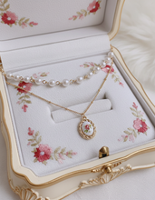 Load image into Gallery viewer, Vintage Rose Layered Pearl Choker Necklace