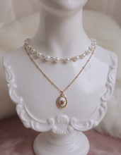 Load image into Gallery viewer, Vintage Rose Layered Pearl Choker Necklace