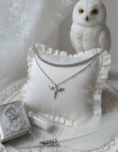 Load image into Gallery viewer, [NMIXX Jiwoo Necklace] Angelic Wand Layered Necklace - Silver Color