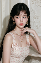 Load image into Gallery viewer, Vintage Rose Layered Pearl Choker Necklace