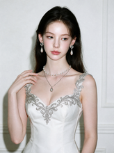 Load image into Gallery viewer, Ethnic Button and Long Pearl Earrings - Silver