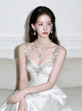 Load image into Gallery viewer, Ethnic Button and Long Pearl Earrings - Silver