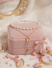Load image into Gallery viewer, [Anti-tarnish] Kitty Layered Pearl Choker Necklace - Gold Color (Kep1er Yujin Necklace)