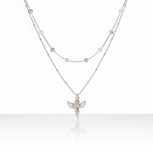Load image into Gallery viewer, Baby Angel Layered Necklace - Silver ver. (KISS OF LIFE Belle Neklace)