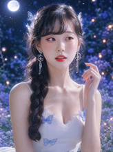 Load image into Gallery viewer, [Aespa Winter Earrings] Elf of The Night Forest Earrings