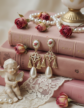 Load image into Gallery viewer, Vintage Rose Garden Earrings - Chandelier Version (fromis_9 Jisun Earrings)
