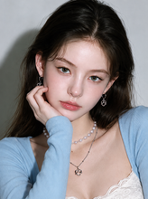 Load image into Gallery viewer, [Anti-tarnish] Pretzel Layered Pearl Choker Necklace - Silver ver. (Momoland Jooe Necklace)