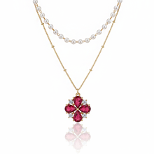 Load image into Gallery viewer, [Anti-tarnish] Ruby Antique Princess Layered Necklace