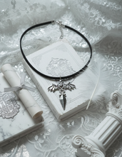 Load image into Gallery viewer, Angelic Sword Cross Choker - Silver (KISS OF LIFE Belle Necklace)