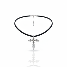 Load image into Gallery viewer, Angelic Sword Cross Choker - Silver (KISS OF LIFE Belle Necklace)
