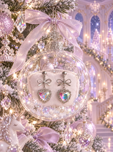 Load image into Gallery viewer, Rainbow Heart and Ribbon Earrings (STAYC Isa, Lovelyz Jiae Earrings)