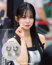 Load image into Gallery viewer, Horse Shoe and Pearl Earrings (Small) - Silver (Kep1er Yujin Earrings)