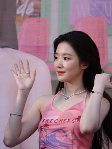 [IVE Gaeul, IDLE Shuhua, Choi Yena Necklace] Baby Angel Pearl Choker - Silver ver.