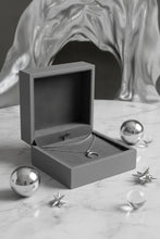 Load image into Gallery viewer, [Aespa NingNing Necklace] Upside Down Crescent Moon Rhinestone Chain Choker Layered Necklace - Silver