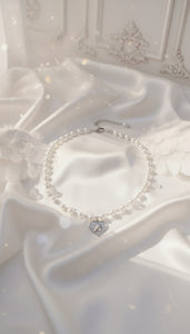 [IVE Gaeul, IDLE Shuhua, Choi Yena Necklace] Baby Angel Pearl Choker - Silver ver.