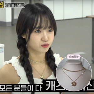 Lovely Ribbon Layered Necklace - Gold (Choi Yoojung, Kwon Jinah Necklace)