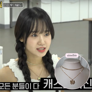 Lovely Ribbon Layered Necklace - Gold (Choi Yoojung, Kwon Jinah Necklace)