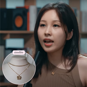 Lovely Ribbon Layered Necklace - Gold (Choi Yoojung, Kwon Jinah Necklace)