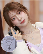 Load image into Gallery viewer, [NMIXX Jiwoo Necklace] Luna Blossom Layered Necklace - Silver color