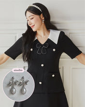 Load image into Gallery viewer, [SNSD Tiffany Earrings] Mary Earrings - Pearl Version (Silver)