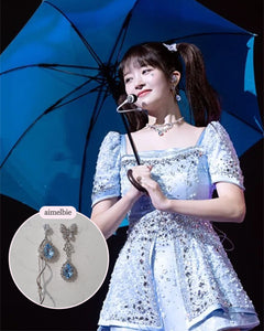 [IVE Rei Earrings] Melody of The Butterfly Earrings - Light Sapphire