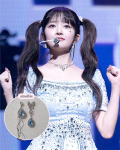 [IVE Rei Earrings] Melody of The Butterfly Earrings - Light Sapphire