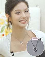 Load image into Gallery viewer, [NMIXX Sullyoon Necklace] Melting Metalic Heart Semi Choker Necklace