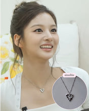 Load image into Gallery viewer, [NMIXX Sullyoon Necklace] Melting Metalic Heart Semi Choker Necklace