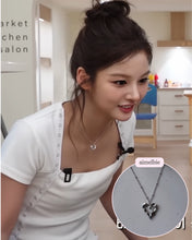 Load image into Gallery viewer, [NMIXX Sullyoon Necklace] Melting Metalic Heart Semi Choker Necklace