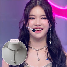 Load image into Gallery viewer, Modern Longdrop Heart Chain Choker Necklace (KISS OF LIFE Julie Necklace)
