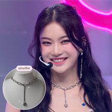Load image into Gallery viewer, Modern Longdrop Heart Chain Choker Necklace (KISS OF LIFE Julie Necklace)