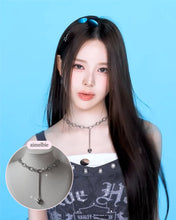 Load image into Gallery viewer, [KISS OF LIFE Julie Necklace] Modern Longdrop Heart Chain Choker Necklace