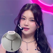 Load image into Gallery viewer, Modern Longdrop Heart Chain Choker Necklace (KISS OF LIFE Julie Necklace)