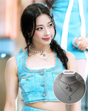 Load image into Gallery viewer, [BABYMONSTER Ahyeon, Luka Necklace] Princess Bow and Moon Layered Necklace - Silver Color