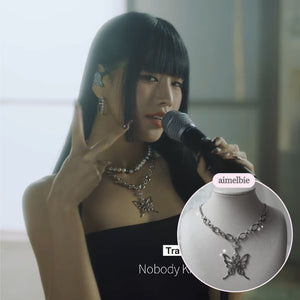 Princess Butterfly Chain Semi Choker Necklace [(G)-IDLE Miyeon Necklace]