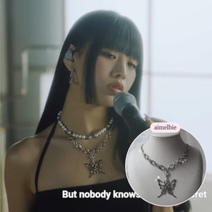 Princess Butterfly Chain Semi Choker Necklace [(G)-IDLE Miyeon Necklace]